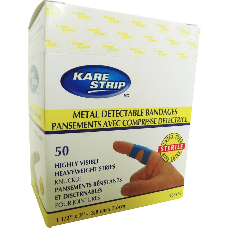 Paramedic Heavy Fabric Blue Detectable Knuckle Bandage (50)