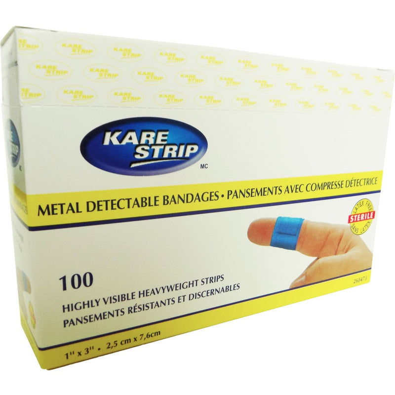 Paramedic Heavy Fabric Blue Metal Detectable Adh Bandage 1 x 3 (100)