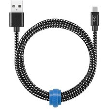 Blu Element Braided Charge/Sync USB-C Cable 4ft Zebra