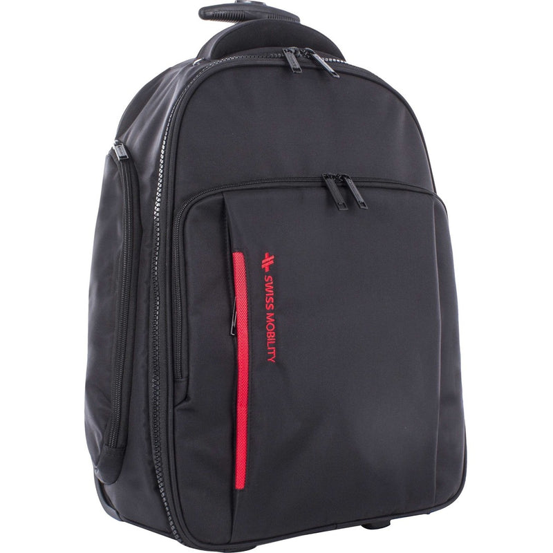 Swiss Mobility Carrying Case (Backpack) for 15.6" Wheel, Computer - Black