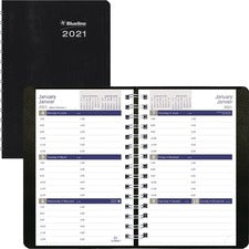 Blueline DuraGlobe Weekly Planner 2021, Black