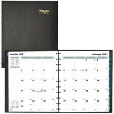 Blueline MiracleBind&trade;/CoilPro Monthly Planner 2021, Black