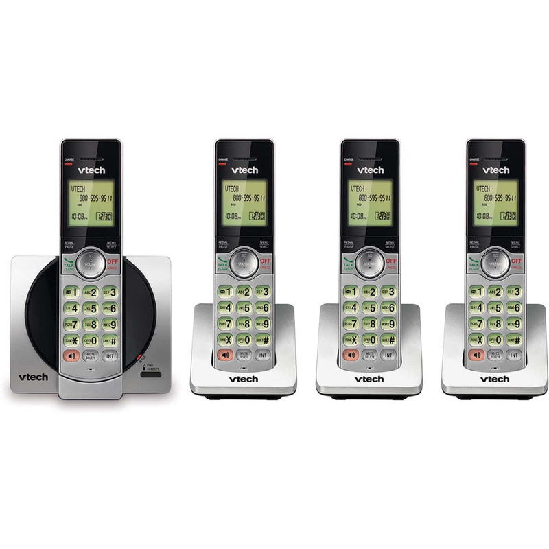 VTech CS6919-4 DECT 6.0 Cordless Phone - Silver, Black