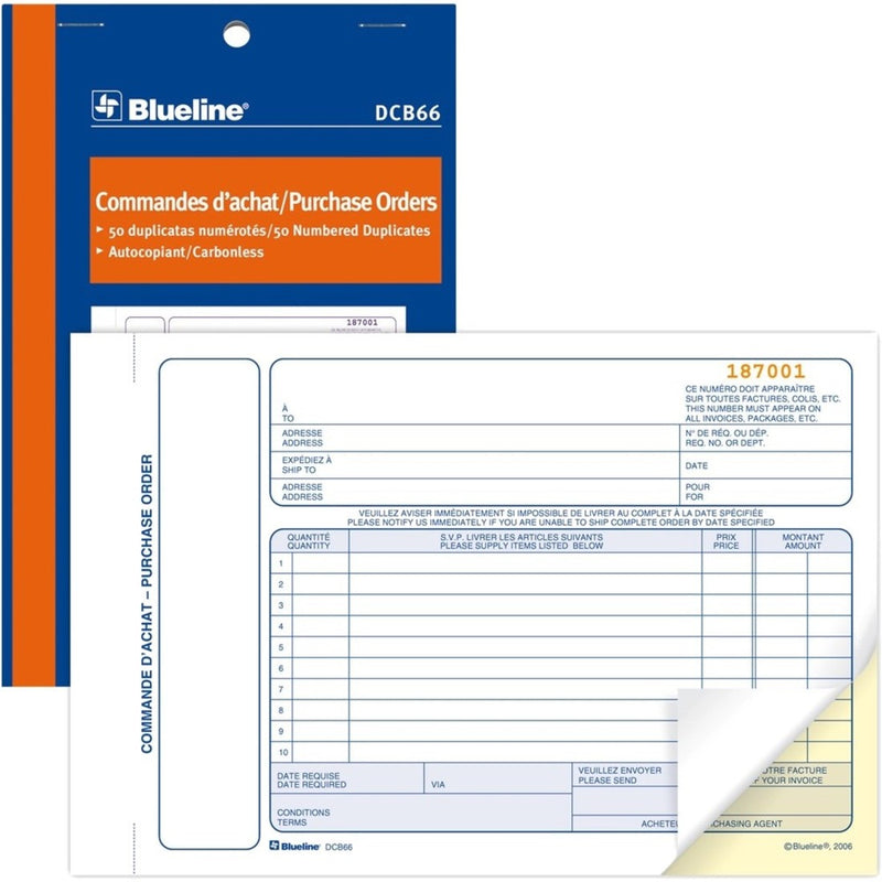 Blueline Purchase Orders Book