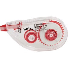 Offix Correction Tape - 0.20" (5 mm) Width x 26.2 ft Length - 1 Line(s) - Disposable, Swivel Head, Ambidextrous
