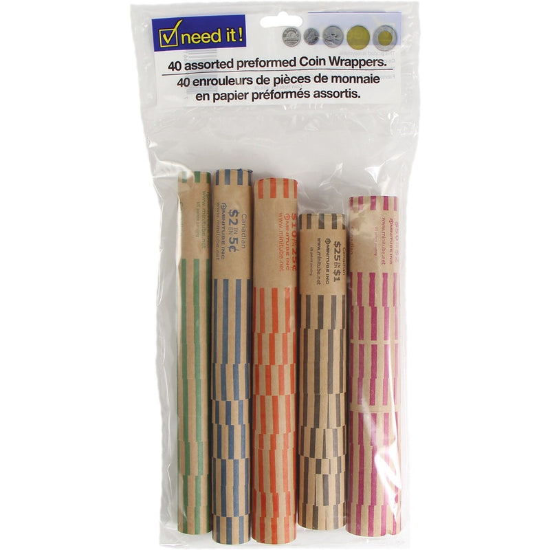 Dorfin Need it! - Paper Coin Wrappers - Mixed Pack - 40Pk