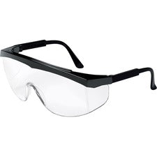 MCR Safety SS1 Series Black Safety Glasses With Clear Lens