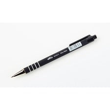 Offix Ballpoint Pen - Medium Pen Point - Retractable - Black - Rubberized Barrel - 1 Piece