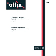 Offix Laminating Pouch Letter 5 Mil, 8.5" x 11", 100/pack