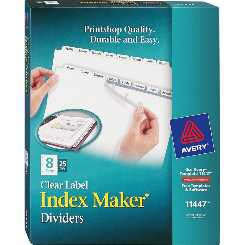 Avery&reg; Print & Apply Clear Label Dividers - Index Maker Easy Apply Label Strip - The Supply Room