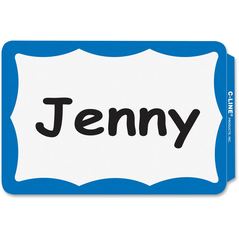 C-Line Self-adhesive Color Border Name Badges
