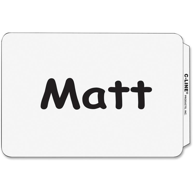 C-Line Plain White Self-adhesive Name Badges