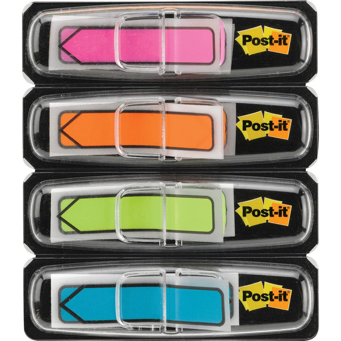 Post-it&reg; 1/2"W Arrow Flags -Bright Colors - 4 Dispensers
