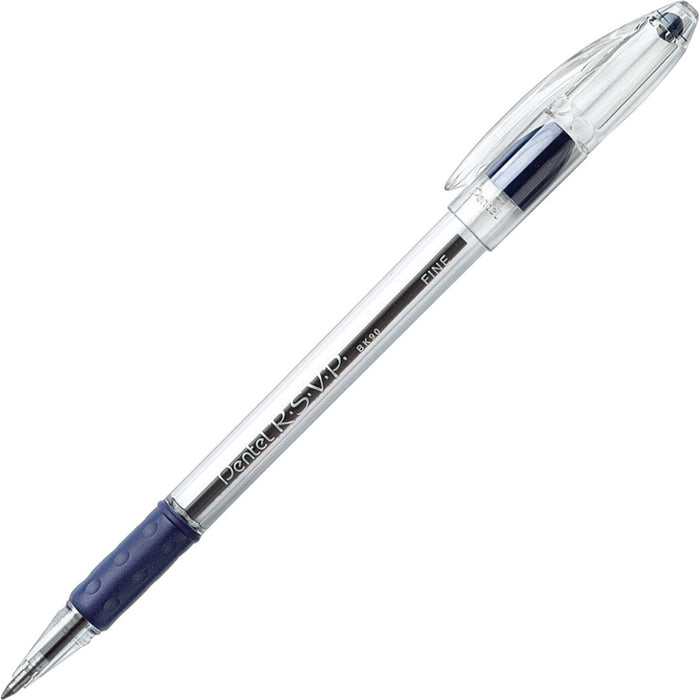 Pentel R.S.V.P. Ballpoint Stick Pens - 0.7mm Fine - BLUE