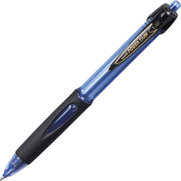 uni-ball Power Tank Retractable Ballpoint Pens - Medium Marker Point - 1 mm Pen Point Size - Refillable - Retractable - Blue - Blue Barrel - 1 each