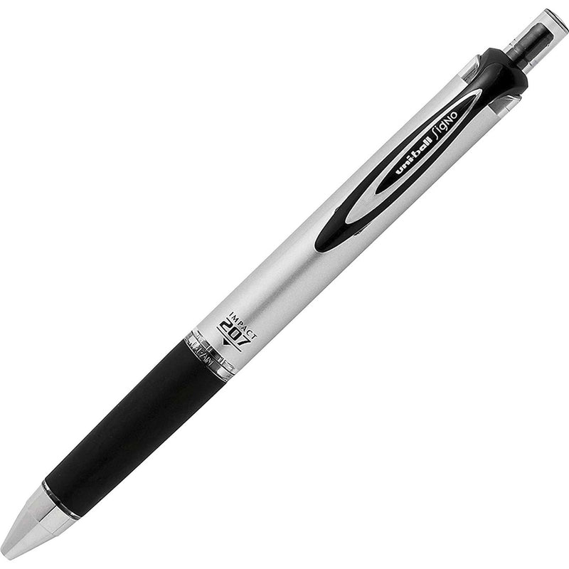 uni-ball 207 Gel Impact Retractable 1.0mm Bold, BLACK