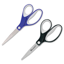 Scissors, Straight, 8", Soft Handle, Black - The Supply Room