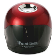 Battery Pencil Sharpener, 3"x3"x3-1/2", Red/Black - The Supply Room