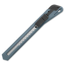 Utility Knife w/Locking Fxd Snap, 13 Cnt Blade, 5-1/2" L, GY - The Supply Room