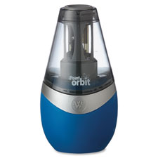 Orbit Battery Pencil Sharpener, Blue/Silver - The Supply Room