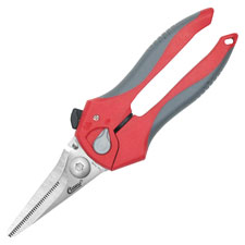 Straight Snip, Heavy-duty, 8"L, Red/Grey - The Supply Room