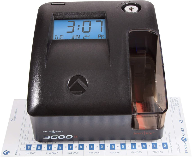 Pyramid 35100-10 Time Cards for use with All Side-Loading Time Clocks, 100/Pk