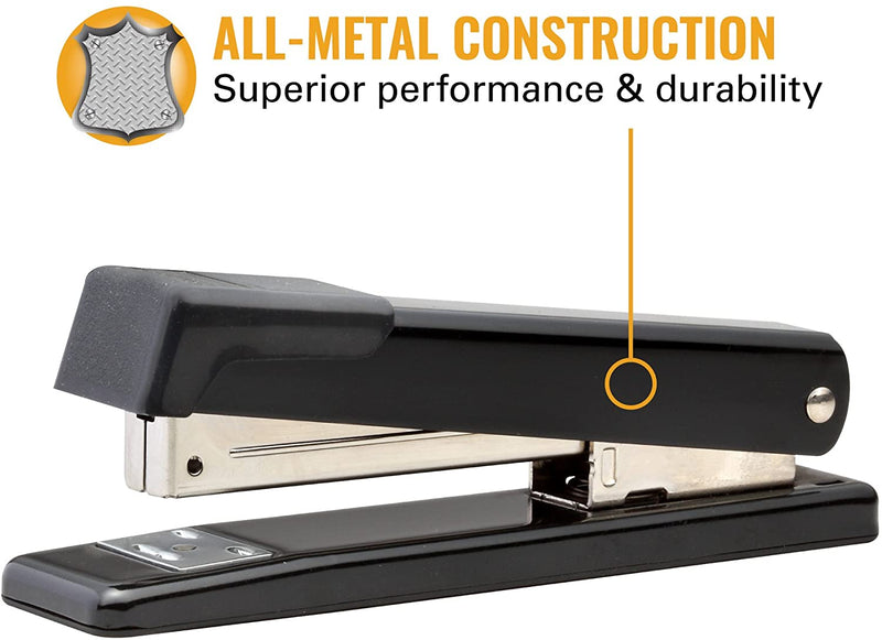 Bostitch Classic Metal Desktop Stapler, Full-Strip, Black (B515-BLACK)