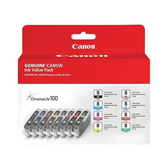 0620B018 Canon CLI-8 BKCMYPCPMRG Ink Value Pack