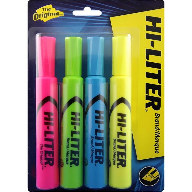83564 HILITER DESK STYLE 4 PACK ASSORTED FLUORESCENT ? YE
