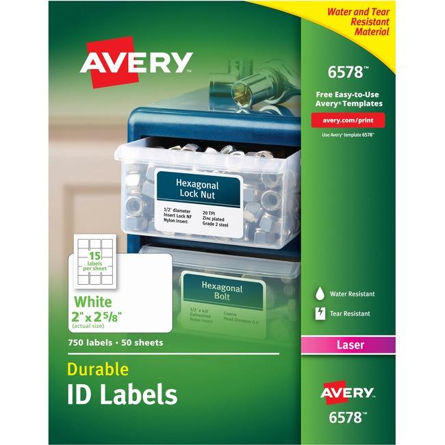 6578 TRUEBLOCK DURABLE ID LABELS 2 5/8" X 2" PERMANENT - The Supply Room