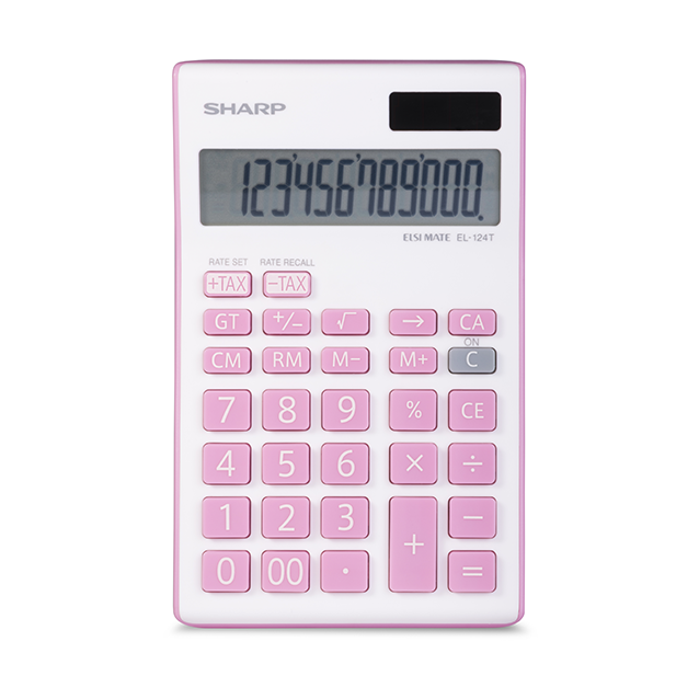 EL124TBPK SHARP 12 DIGIT CALCULATOR CONVERT FUNCTION 4 MEM