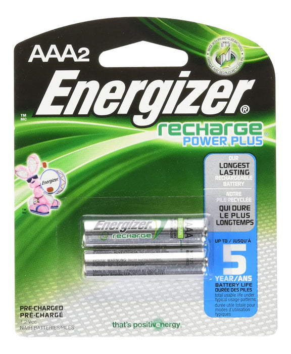NH12BP2 ENERGIZER RECHAREABLE BATTERIES AAA 2 PACK