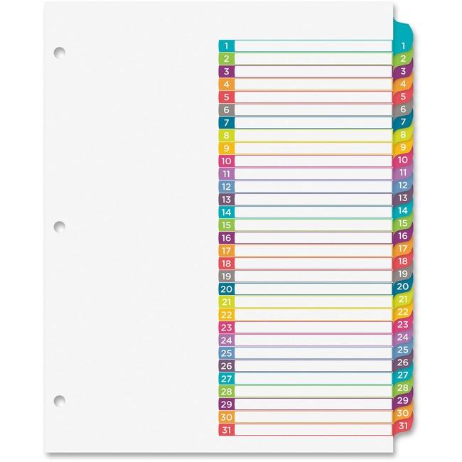 11846 READY INDEX ARCHED TABS LASER/INKJET CONTEMPORARY 1-3
