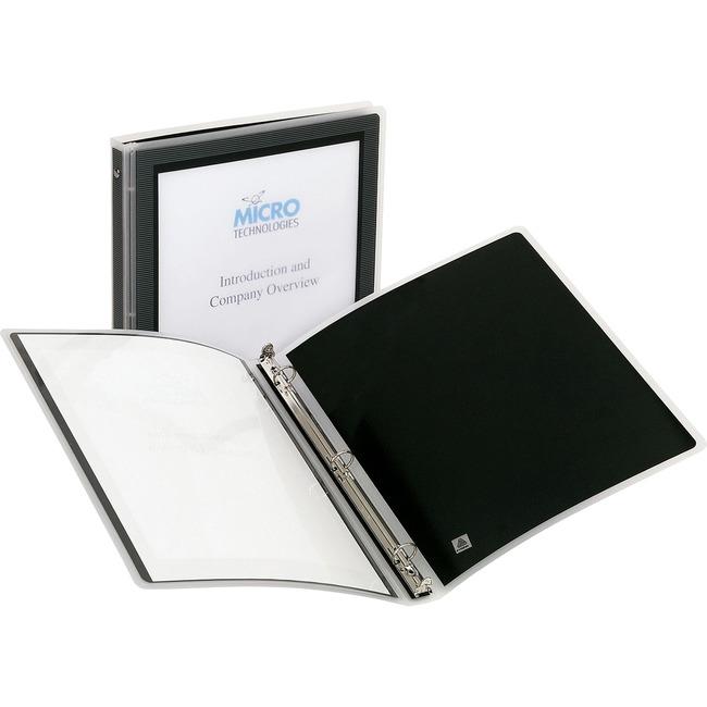 Avery&reg; Flexi-View 3 Ring Binder, 0.5" Round Rings, 1 Black Binder (AVE15767)