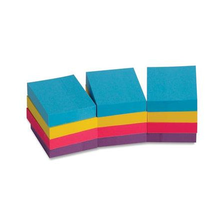 ADHESIVE NOTES PLAIN 1.50" X 2" ASSORTED SELFADHESIVE