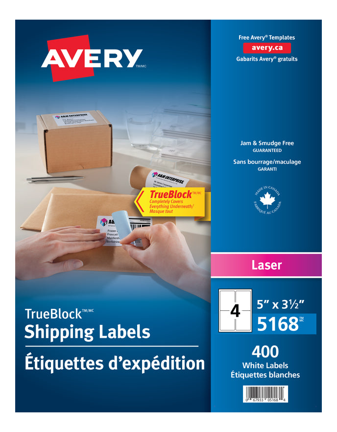 5168 WHITE TRUEBLOCK 5" X 3 1/2" PERMANENT  100 SHEETS/B