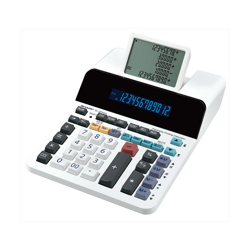 ELDP9001 SHARP 12 DIGIT 5 LINE DISPLAY PRINTING CALCULATOR