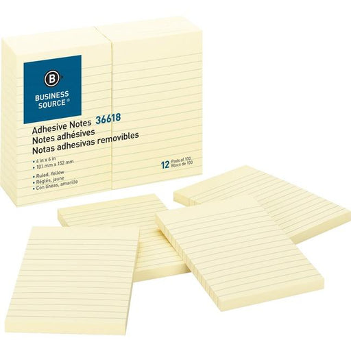 Business Source Ruled Adhesive Notes (BSN36618) - The Supply Room