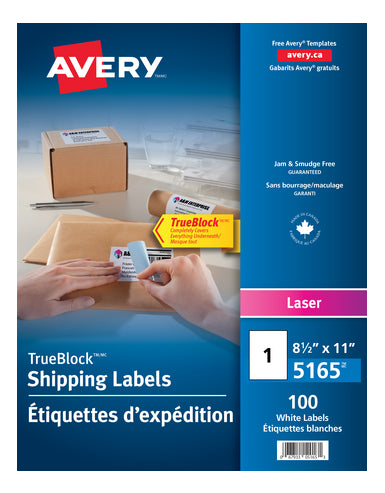 5165 WHITE TRUEBLOCK 8 1/2" X 11" PERMANENT  100 SHEETS/