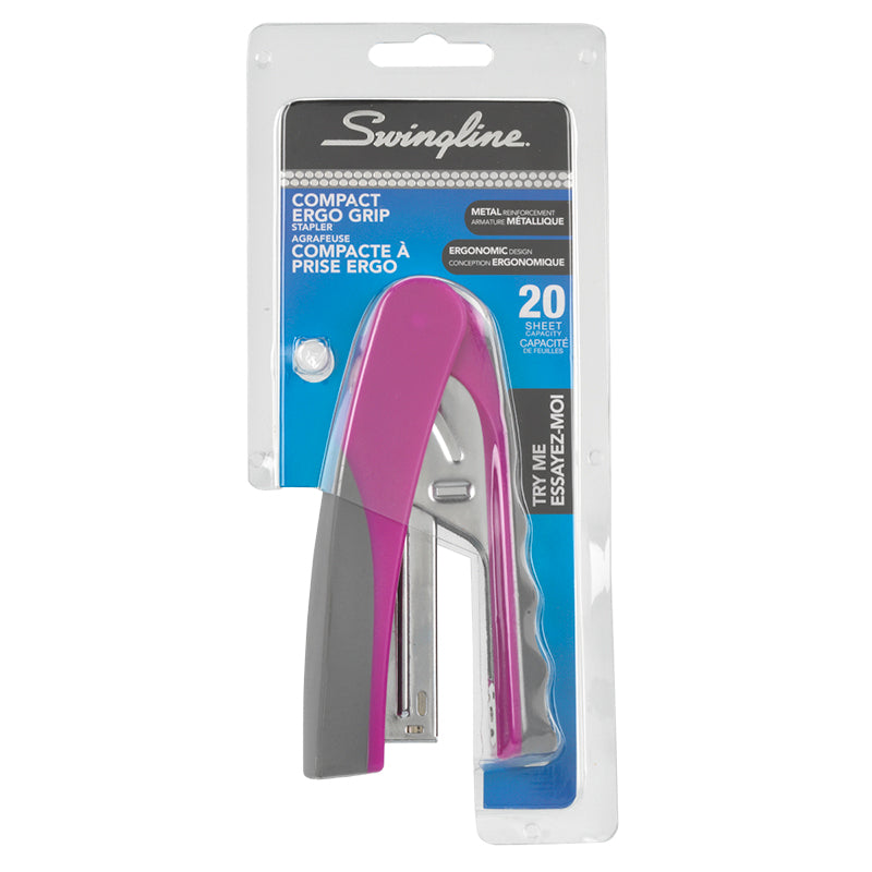 Swingline Compact Ergo Grip Stapler - Assorted - 19239