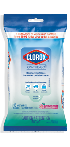 Clorox Surface Disinfecting Wipes₃ On the Go, Fresh Meadow Scent, 30-CT, 48/case