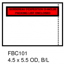 FBC101 Packing List Envelopes